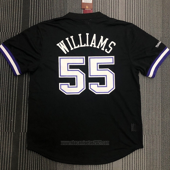 Camiseta Manga Corta Sacramento Kings Jason Williams #55 Negro